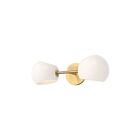 Kuzco Lighting WV548217BGOP Willow 2-Lights 120W Brushed Gold and Clear Glass Bathroom Vanity Light