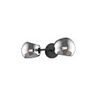 Kuzco Lighting WV548217MBSM Willow 2-Lights 120W Brushed Gold and Clear Glass Bathroom Vanity Light