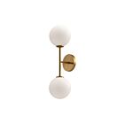 Kuzco Lighting WV549220AGOP Cassia 2-Lights 80W Aged Gold and Opal Matte Glass Bathroom Vanity Light