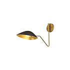 Kuzco Lighting WV550006MBAG Oscar 1-Light 60W Aged Gold and Matte Black Bathroom Vanity Light