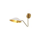 Kuzco Lighting WV550006WHAG Oscar 1-Light 60W Aged Gold and White Bathroom Vanity Light