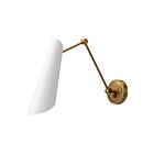 Kuzco Lighting WV572325WHAG Gabriel 1-Light 60W Aged Gold and White Bathroom Vanity Light