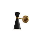 Kuzco Lighting WV574404MBAG Blake 1-Light 60W Aged Gold and Matte Black Bathroom Vanity Light