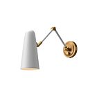 Kuzco Lighting WV578925WHAG Daniel 1-Light 60W Aged Gold and White Bathroom Vanity Light