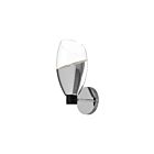 Kuzco Lighting WV587105CHCL Capri 1-Light 60W Chrome and Clear Glass Bathroom Vanity Light