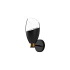 Kuzco Lighting WV587105MBCL Capri 1-Light 60W Clear Glass and Matte Black Bathroom Vanity Light
