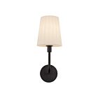 Kuzco Lighting WV628107MBOP Plisse 1-Light 60W Matte Black and Opal Matte Glass Bathroom Vanity Light