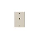 Leviton 40249-I Ivory 4-Terminal Flush Mount Jack