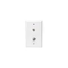 Leviton 40258-W White 6-Cond Combo Jack