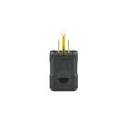 Leviton 5256-VB 15A 125V Angle Male Bk