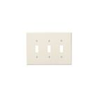 Leviton 80511-T 3G/3Toggle Light Almond Wallplate