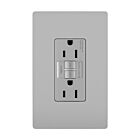 Legrand 1597GRY 15A 125V Gray Duplex Self-Test Gfci Receptacle With Safelock Protection