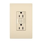 Legrand 1597LA 15A 125V Light Almond Duplex Self-Test Gfci Receptacle With Safelock Protection