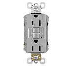 Legrand 1597TRGRY 15A 125V Gray Duplex Self-Test Gfci Receptacle