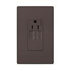 Legrand 1597TRSGL 15A 125V Brown Simplex Self-Test Gfci Receptacle