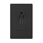 Legrand 1597TRSGLBK 15A 125V Black Simplex Self-Test Gfci Receptacle