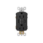 Legrand 1597TRUSBAABK 15A 125V Black Gfci Usb Outlet Receptacle