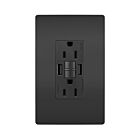 Legrand 1597TRUSBAABK 15A 125V Black Gfci Usb Outlet Receptacle