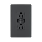 Legrand 1597TRUSBAAGC4 15A 125V Graphite Gfci Usb Outlet Receptacle
