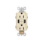 Legrand 1597TRUSBAALA 15A 125V Light Almond Gfci Usb Outlet Receptacle