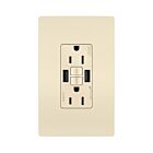 Legrand 1597TRUSBAALA 15A 125V Light Almond Gfci Usb Outlet Receptacle