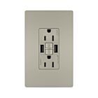 Legrand 1597TRUSBAANIC4 15A 125V Nickel Gfci Usb Outlet Receptacle