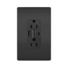 Legrand 1597TRUSBACBK 15A 125V Black Gfci Usb Outlet Receptacle