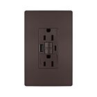 Legrand 1597TRUSBACDBC4 15A 125V Dark Bronze Gfci Usb Outlet Receptacle