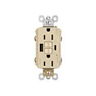 Legrand 1597TRUSBACI 15A 125V Ivory Gfci Usb Outlet Receptacle