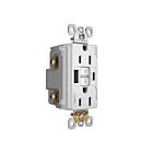 Legrand 1597TRUSBACW 15A 125V White Gfci Usb Outlet Receptacle