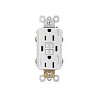 Legrand 1597TRUSBCCW 15A 125V White Gfci Usb Outlet Receptacle