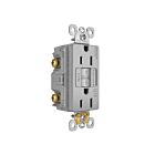 Legrand 1597TRWRGRY 15A 125V Gray Duplex Self-Test Gfci Receptacle