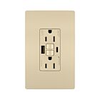Legrand 1597TRWRUSBACI 15A 125V Ivory Weather-Resistant Gfci Usb Outlet Receptacle