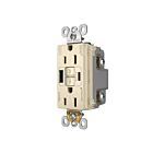 Legrand 1597TRWRUSBACLA 15A 125V Light Almond Weather-Resistant Gfci Usb Outlet Receptacle