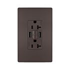 Legrand 2097TRUSBAA 20A 125V Brown Gfci Usb Outlet Receptacle