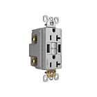 Legrand 2097TRUSBAAGRY 20A 125V Grey Gfci Usb Outlet Receptacle