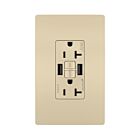 Legrand 2097TRUSBAAI 20A 125V Ivory Gfci Usb Outlet Receptacle