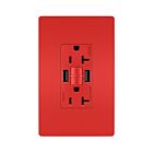 Legrand 2097TRUSBAARED 20A 125V Red Gfci Usb Outlet Receptacle