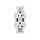 Legrand 2097TRUSBAAW 20A 125V White Gfci Usb Outlet Receptacle
