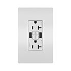 Legrand 2097TRUSBAAW 20A 125V White Gfci Usb Outlet Receptacle