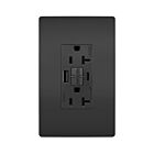 Legrand 2097TRUSBACBK 20A 125V Black Gfci Usb Outlet Receptacle