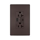 Legrand 2097TRUSBACDBC4 20A 125V Dark Bronze Gfci Usb Outlet Receptacle