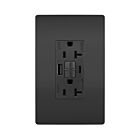 Legrand 2097TRWRUSBACBK 20A 125V Black Gfci Usb Outlet Receptacle