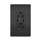 Legrand 2097TRWRUSBCCBK 20A 125V Black Receptacle