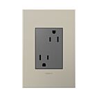 Legrand ARTR153M4 15A 125V Magnesium Dual Tamper-Resistant Plus-Size Outlet Receptacle