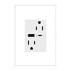 Legrand Adorne ARTRUSB156ACW4 White 15A Tamper-Resistant Ultra-Fast USB Type A/C Outlet