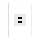 Legrand Adorne ARUSB2AA6W4 White Ultra-Fast USB Type A/A Outlet