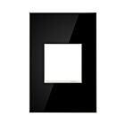 Legrand Adorne AWM1G2MB4 Mirror Black One-Gang Screwless Wall Plate