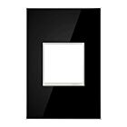 Legrand Adorne AWM1G2MB4 Mirror Black One-Gang Screwless Wall Plate