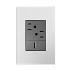 Legrand AWP1G3PW4 1-Gang Screwless Wall Plate
